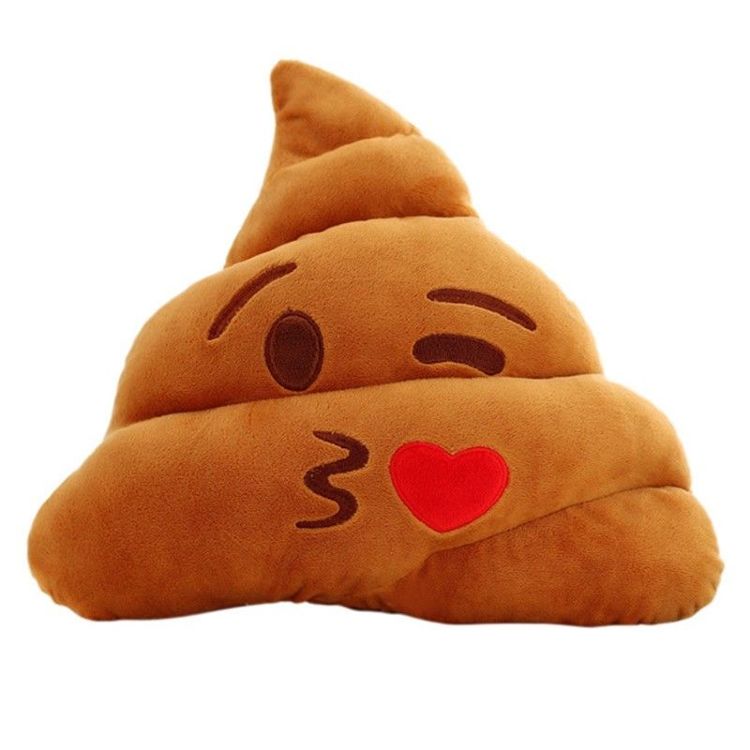 Подушка Emoji Smiling Poop Kissing